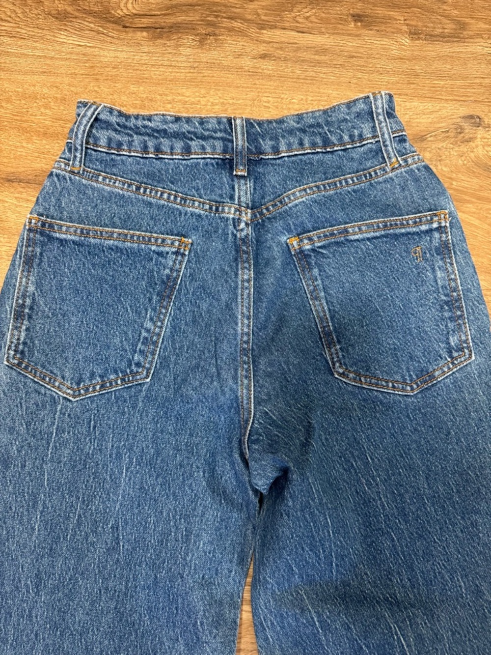 Pilcro The‎ Austyn High-Rise Cuffed Wide-Leg Jeans Medium Blue Size 26 Petite - Picture 7 of 7